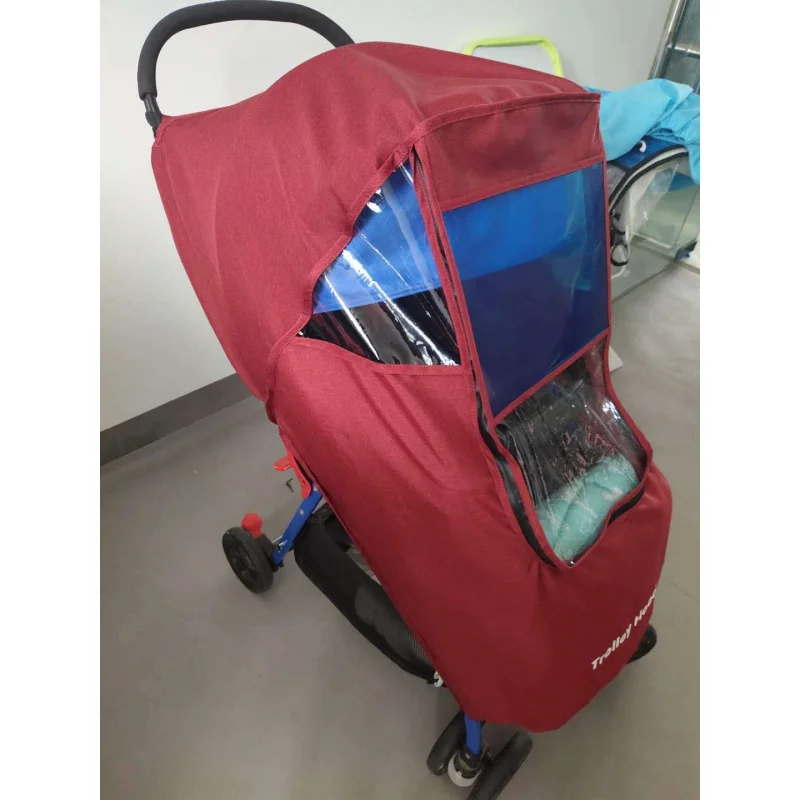 Baby Stroller Rain Cover Stroller Windshield Umbrella Car Windshield Cozy Raincoat Trolley Cover