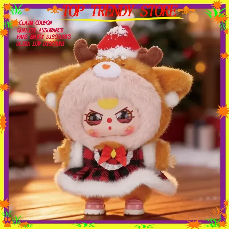 Подлинная детская три рождественские серии, виниловая плюшевая слепая коробка, модная коллекция игрушек, подарок ручной работы на день рождения, 2024, осень-зима для женщин