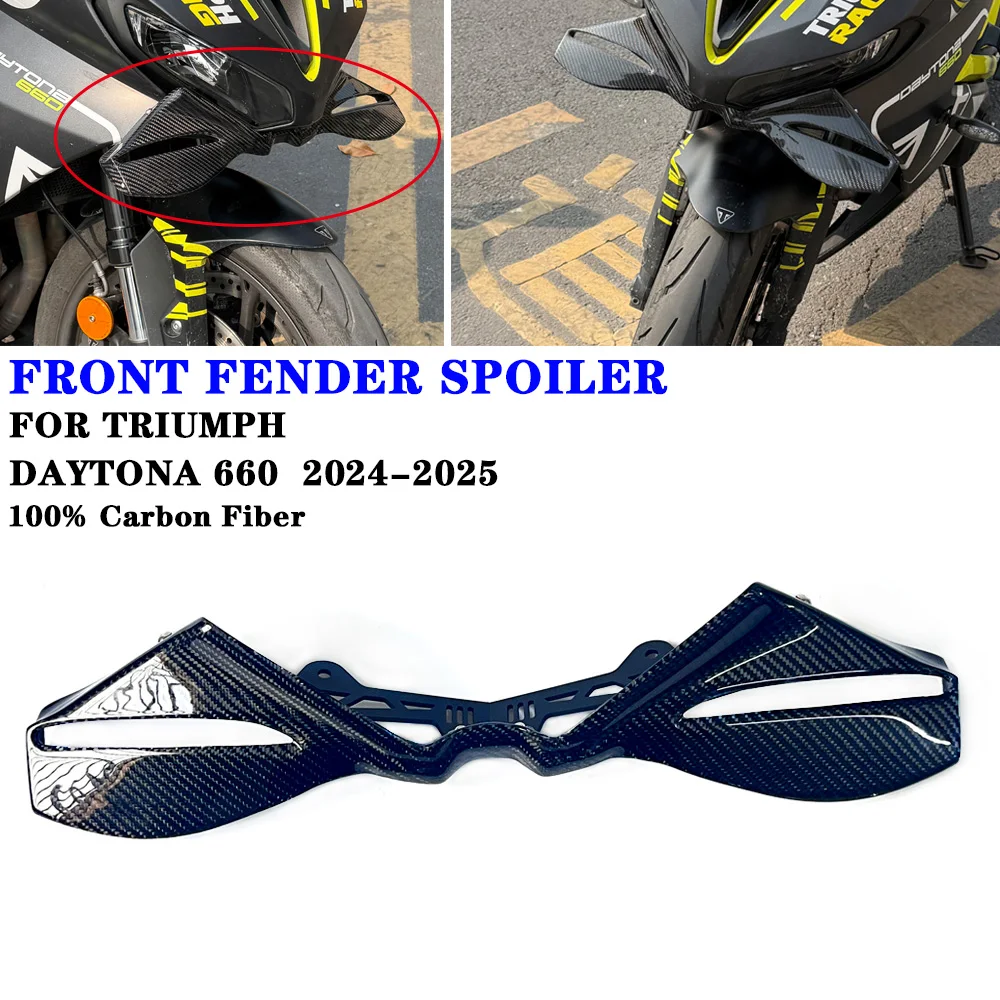 

For Triumph Daytona 660 2024-2025 DAYTONA 660 2026 Motorcycle Downforce Naked Frontal Spoilers Winglet Aerodynamic Wing spoiler