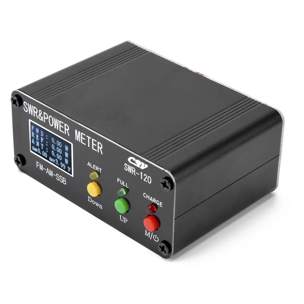 

120W SWR Digital Power Standing Wave Meter 1.8-54MHz Shortwave Meter FM AM SSB Modes Power Meter High SWR Alarm Function