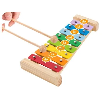 Houten octaaf handpercussie-instrument voor kinderen, intellectuele percussie voor kinderen, muziek speelgoed xylofoon