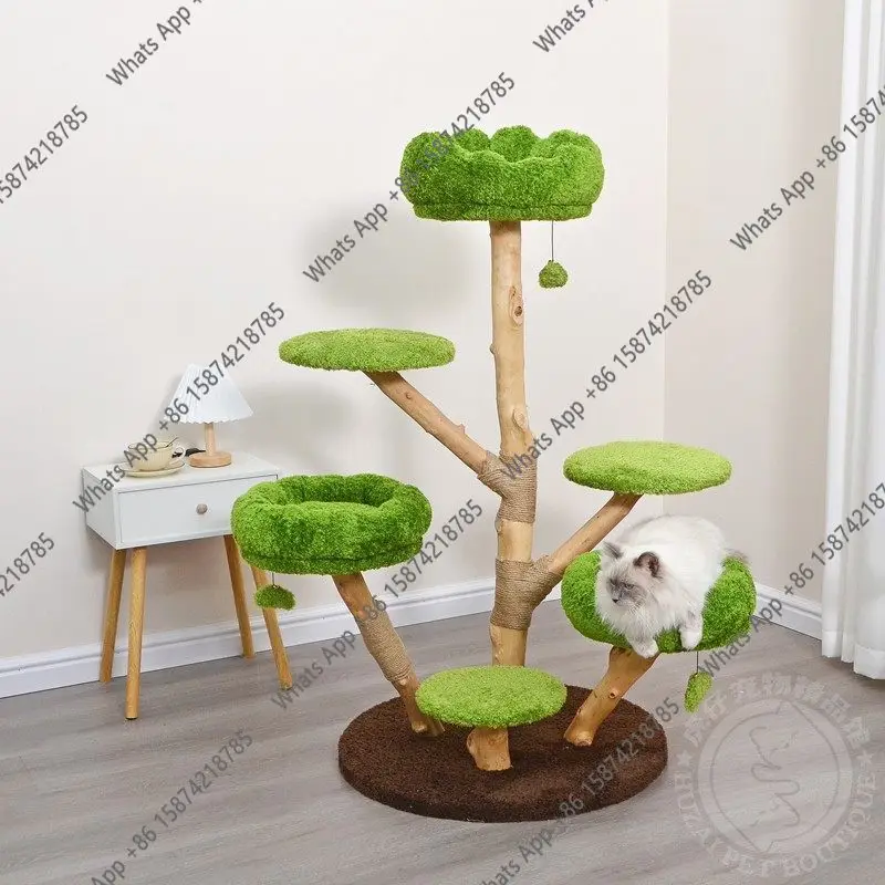 Lush cat climbing frame cat scratching post cat tree house nest jumping platform grinding claws climbing pet supplies