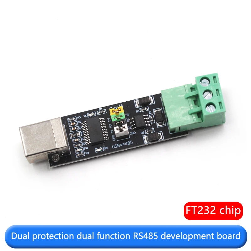 حماية مزدوجة وظيفة لوحة تطوير RS485 ، رقاقة FT232 ، USB إلى وحدة منفذ تسلسلي TTL