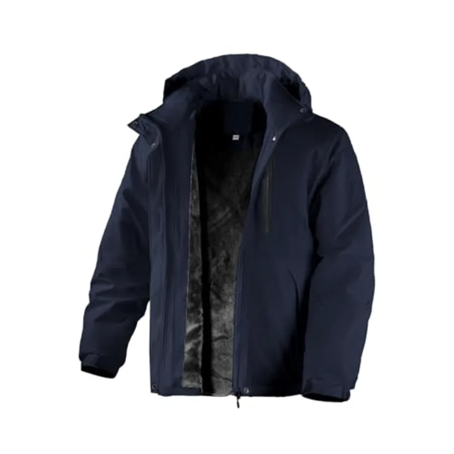 

Men's Winter CoatsWater Resistant Warm Insulated Hooded Parka Jacket with Fleece Lined for Snow Ski
