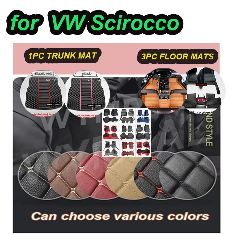 

LUXURY Custom Car floor mats for VW VW Scirocco 2009 2010 2011 2012 2013 2014 2015 2016 2017