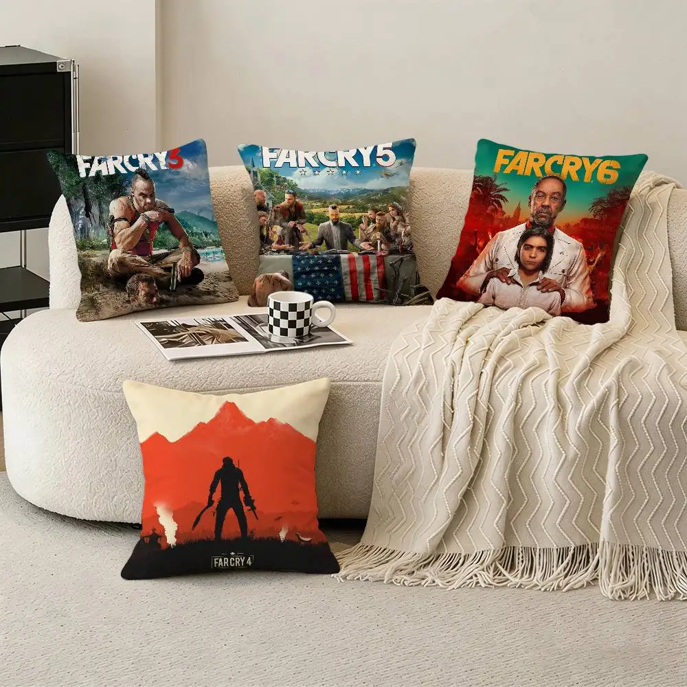 

GameThrilling Open World f-Far Crys Pillow Case Cushion Cover Throw Pillow Case For Car Sofa