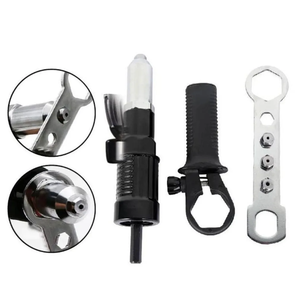 Alloy Steel Riveting Drill Adapter Durable Accessories Riveter Nut Tool Universal Replacement Pop Rivet Tool Electric Rivet Nut