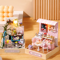 Mini DIY Kit For Doll House Making And Assembled House Home Kit Creative Room Bedroom Decoration With Furniture Dollhouse