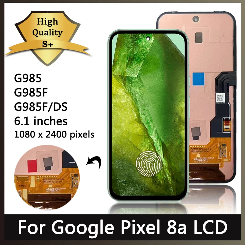 New AMOLED 120Hz For Google Pixel 8a GKV4X G6GPR G8HHN G576D LCD Pixel 8A Display Touch Screen Digitizer Assembly