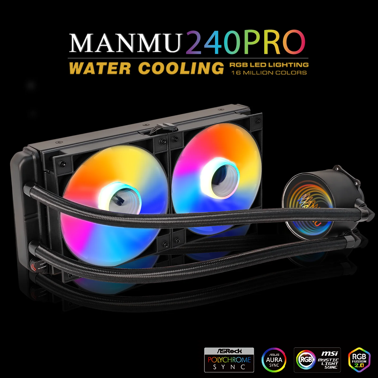 MANMU 240mm Water Cooler pc Kit pc Cpu Water Cooling Computer Cooler Am4 Cpu Water Cooler