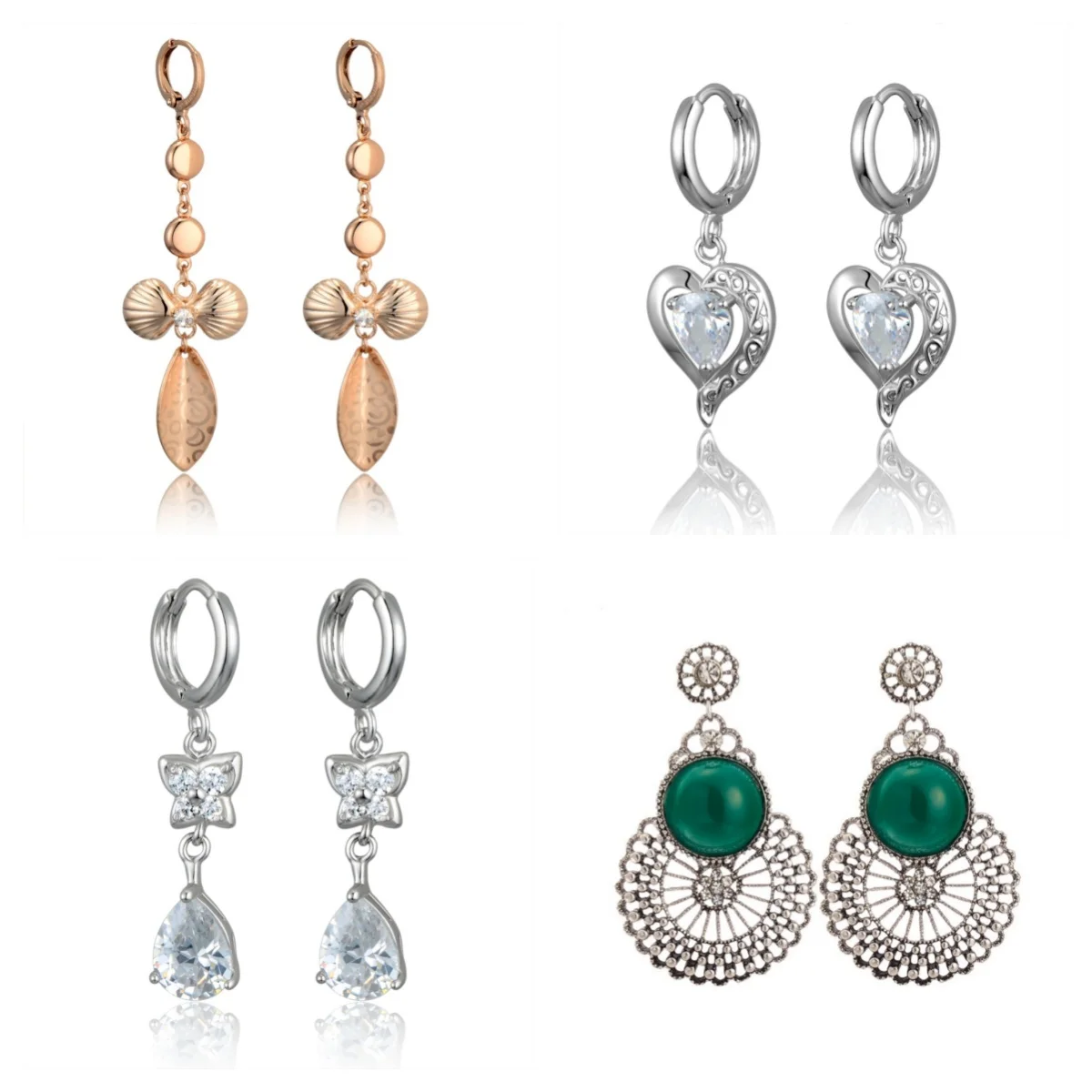 

Fashion Flower Earrings For Women Vintage Gold Color Statement Star Long Drop Earring Jewelry Accessories