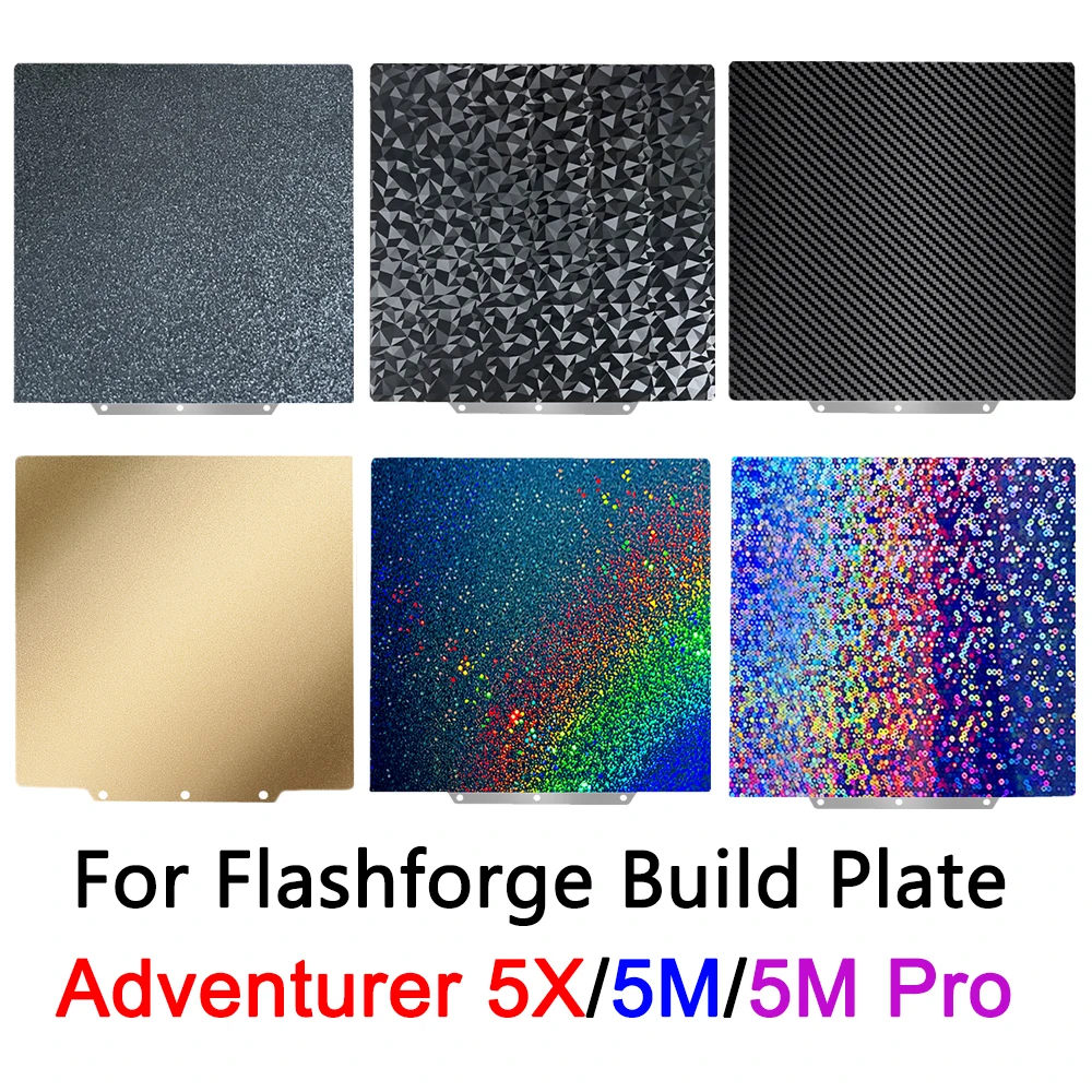 �y�Z�[�����zFlashforge Adventurer 5X/5M/5M Pro�p�r���h�v���[�g 235x235mm AD5X PEI�v���[�g ���ʃX�v�����O�X�`�[���V�[�g PEi AD5M AD5MP�Ή�