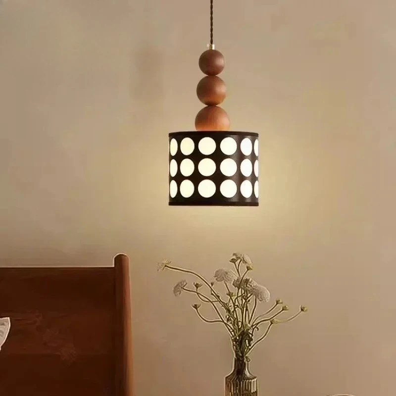 Modern Black/white Polka Dot Chandelier Rotundity Acrylic Pendant Light Living Room Bedroom Restaurant Kitchen LED Hanging Lamps