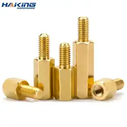 10pcs/lot M2 M2.5 M3 M4 M5 Hex Brass Spacing Screws Threaded Pillar PCB Computer PC Motherboard Standoff Spacer
