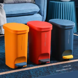 Trash Can Foot Pedal Garbage Cans Bin Dustbin Buckets Kitchen Bathroom