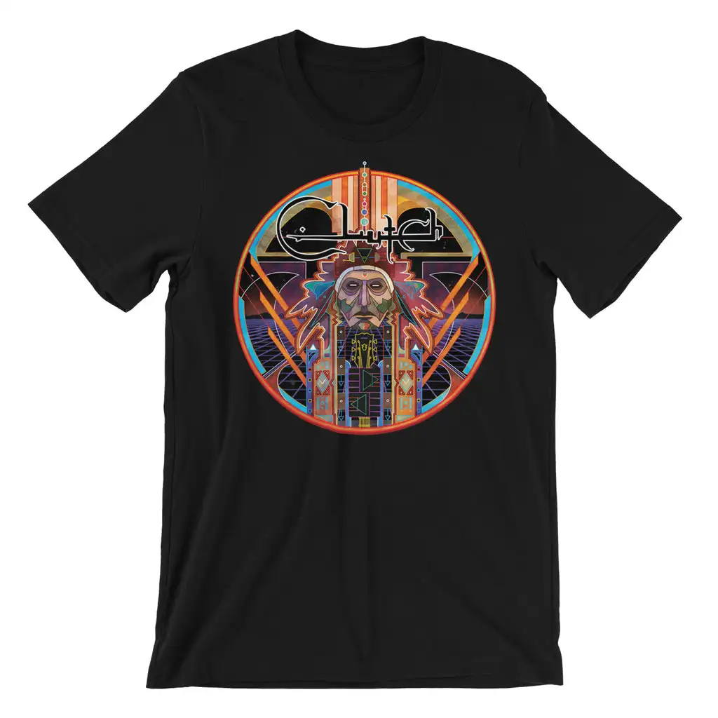 Angesagtes Clutch-Band Grafik-T-Shirt aus Baumwolle, Unisex, Sommer, Kurzarm, Modische Marken-Oberteil, Luxuriöses Casual Vintage Retro Top