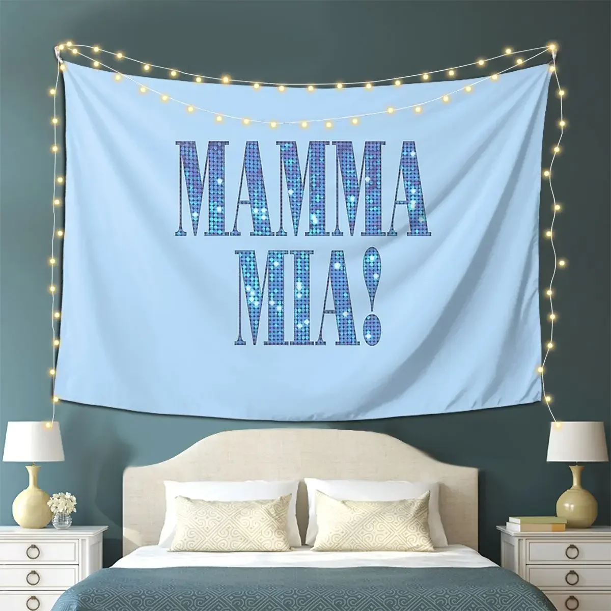 Mamma Mia -disco Tapestry Decoration Art Aesthetic Tapestries for Living Room Bedroom Decor Home Hippie Wall Cloth Wall Hanging