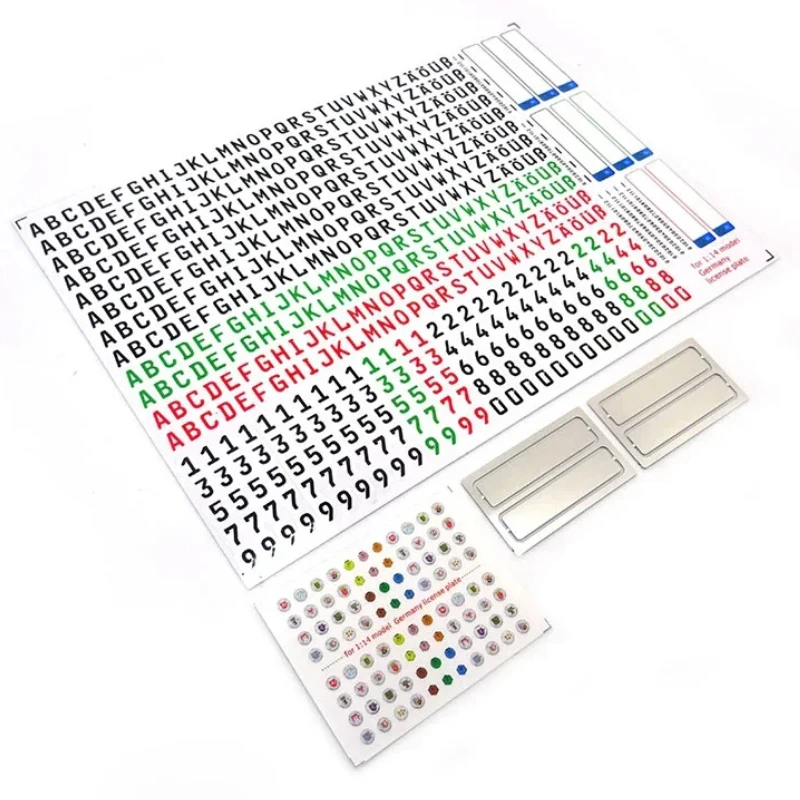 لوحة ترخيص ألمانية لمحاكاة شاحنة بتحكم عن بعد ، ألعاب بأجزاء ذاتية الصنع ، مخصصة لسيارة تاميا ، مجموعة واحدة