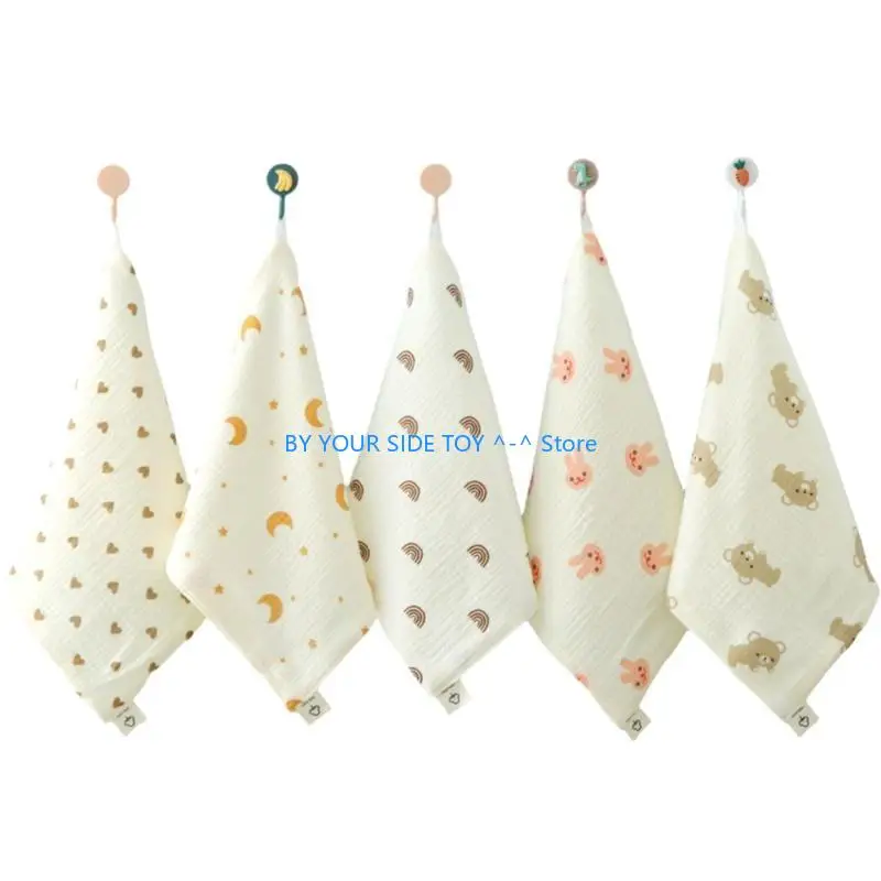 

Младенческое полотенце для слюны с мультяшным принтом, полотенце для лица, дышащее полотенце для рук, ткань для отрыжки U6XE