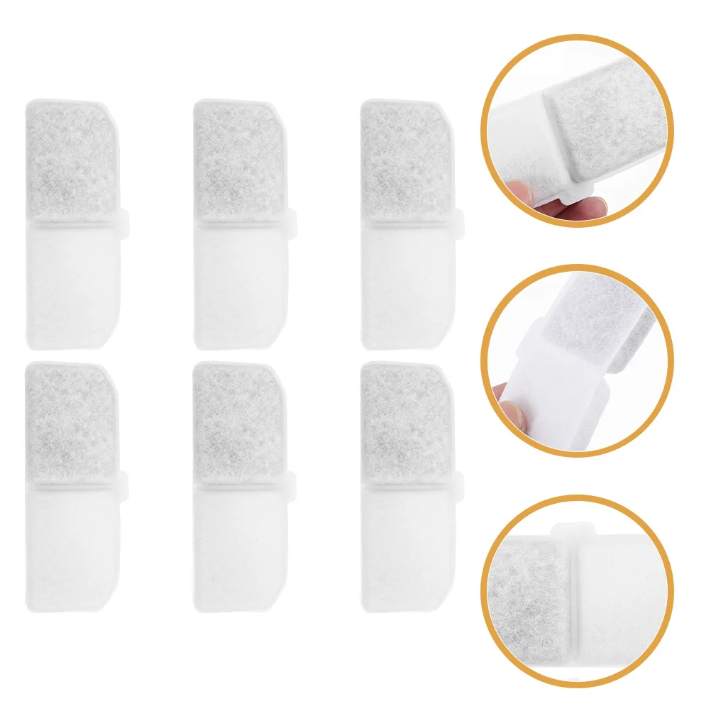 

6Pcs Pet Water Fountain Filter Soft Lightweight Reliable Material Water Pet Waterer Filter Tool Tool