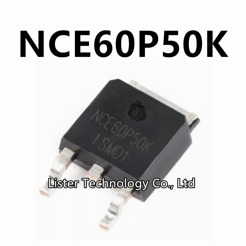 10~100PCS/Lot New NCE60P50K TO-252 NCE60P50 60P50 TO252 SMD 60V/50A P-channel MOS Field Effect Tube Transistor