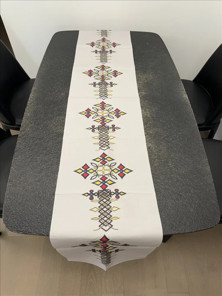 Fengqing Style Dining Table Runner Ethnic Tea Table Flag Cushion Exotic Ordering Fabric Flag Kitchen Decoration