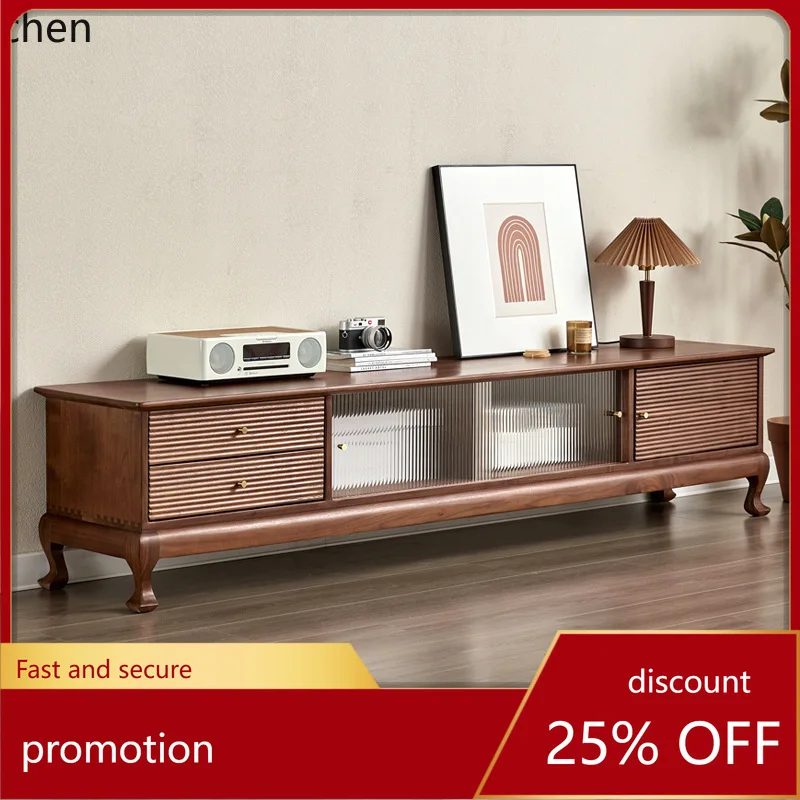 

LXC Retro TV Cabinet Simple Modern Home Living Room Floor-standing TV Cabinet Small Apartment Floor Cabinet