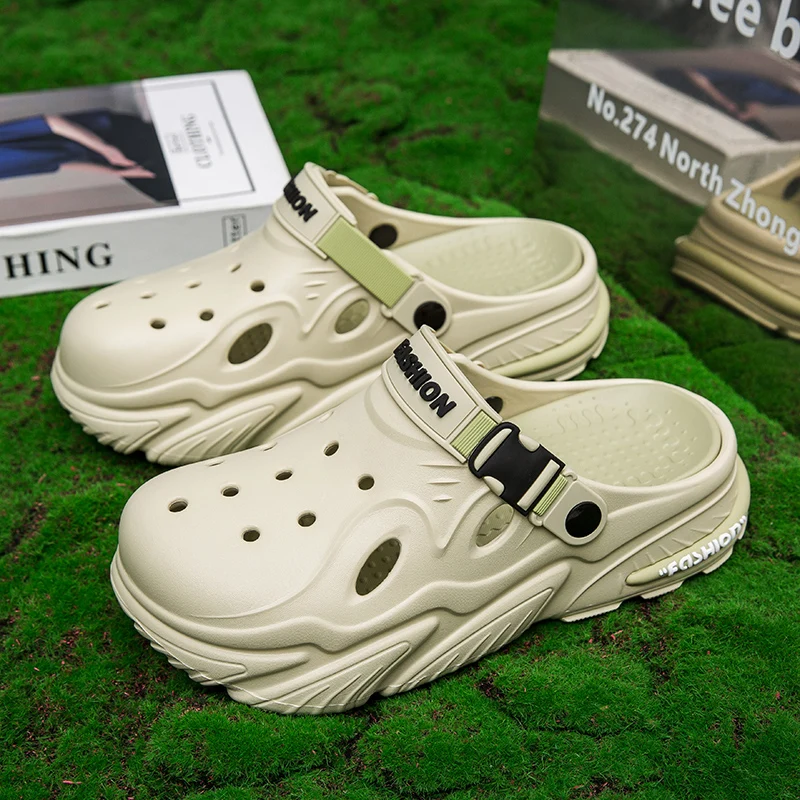 

Summer Outdoor Wear for Men and Women, Non-Slip Thick-Soled Wear-Resistant Toe-Toe Slippers, Outdoor Seaside Sports Beach Sandals