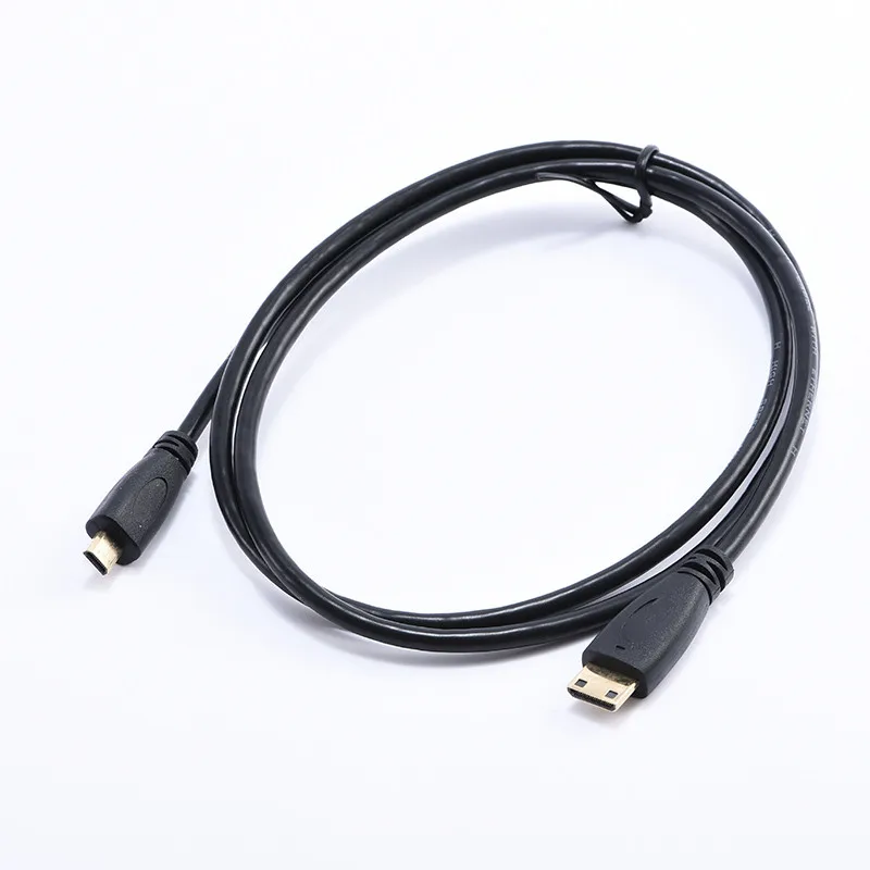 Best Quality 1080p 3D Micro HDMI-compatible to Mini HDMI-compatible Cable For GoPro Sony Projector\'s Public to Public 0.3M 1.8M