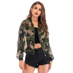 Chaqueta delgada informal para mujer, uniforme de béisbol para vacaciones, abrigo adelgazante sexy de camuflaje Joker, protector solar para mujer, moda de otoño, nuevo