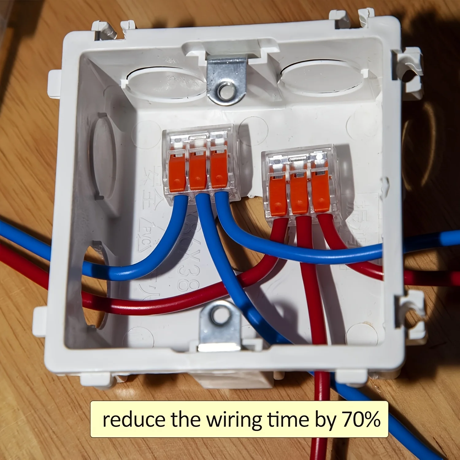 Multi Port Orange Universal Quick Plug In Terminal Connector 250V 32A Wire Connection Terminal For Electrical Wiring