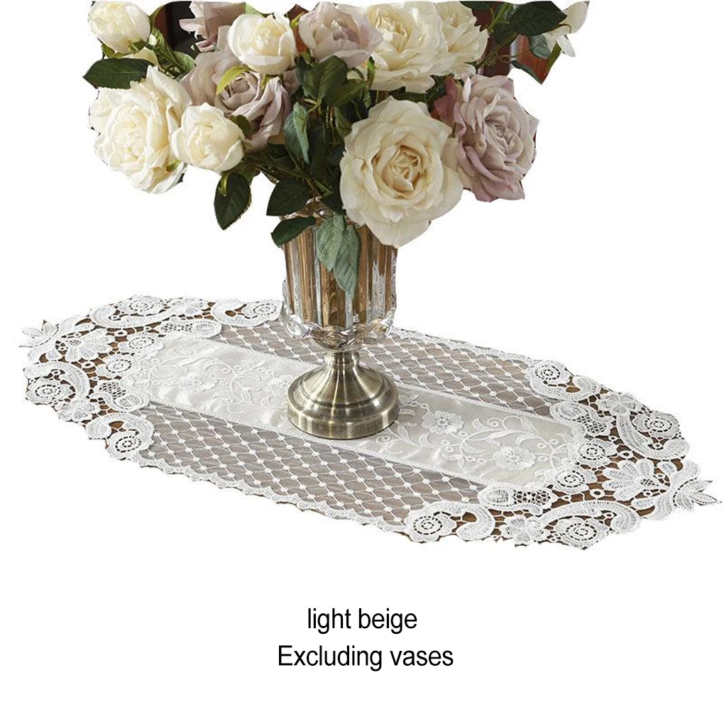 Easy Wash Table Lace Runner For Hotel And Wedding Decor Environmentally Friendly Hotel Table Runner