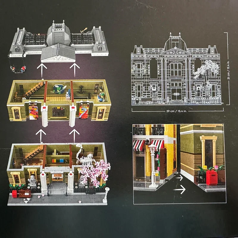 4014PCS Icons Natural History Museum 10326 Biggest Modular Building Set Architecture Street View Building Blocks Toy Kids Gift