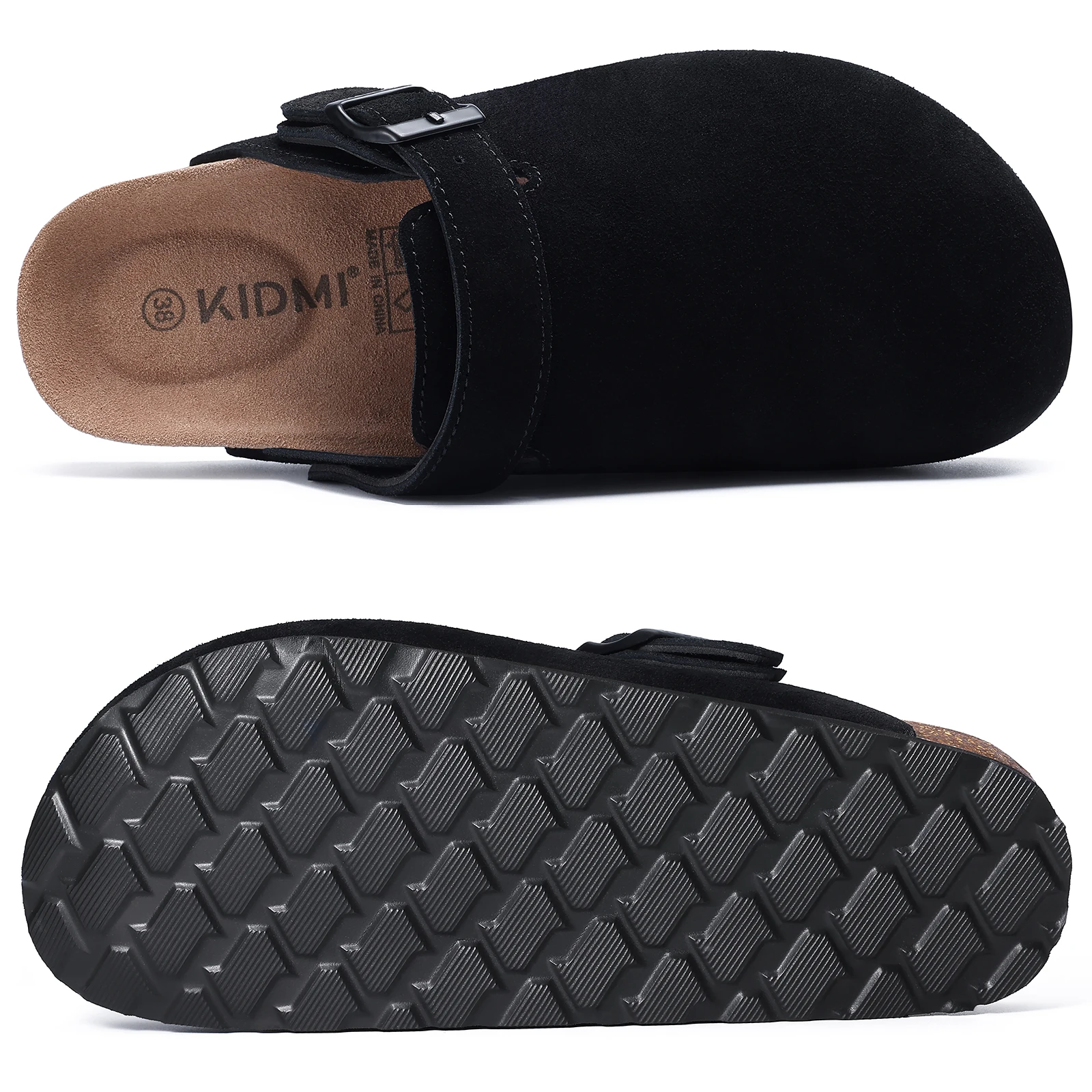 Litfun New Fashion Women's Clogs with Adjustable Strap Cork Footbed Leather Mules with Arch Support Unisex Outdoor Potato Shoes image 5