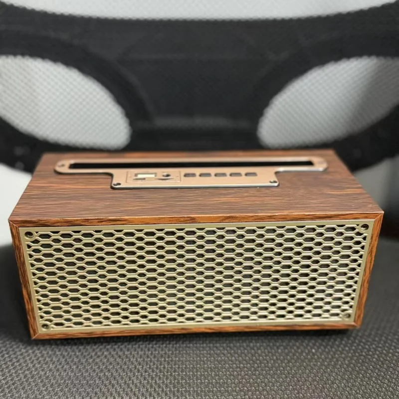 Altavoz Bluetooth FM/AM Retro De grano De madera TWS Subwoofer inalámbrico Radio portátil sonido envolvente estéreo De alta fidelidad Caixa De Som