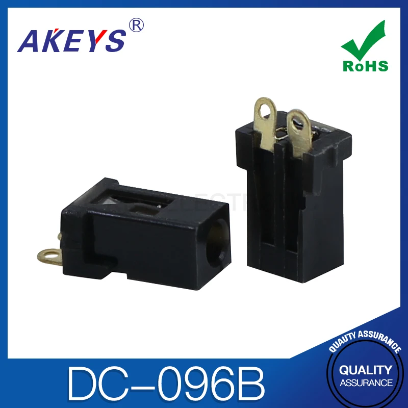 10pcs DC-096B-7.5 body length high temperature resistant DC solder wire charging dock power socket with two pins