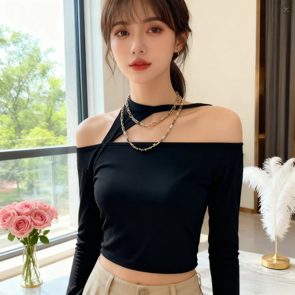 

2025 Trendy Jewelry Beehive Full Diamond Clavicle Chain Exquisite Rose Gold Adjustable Necklace Simple Jewelry for Girls