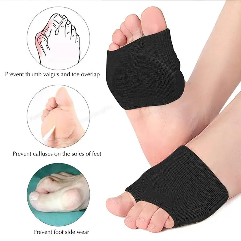 Silicone Shoe Pads Forefoot Cushion Orthopedic Insoles Men Women Thick Comfortable Half Insoles Toe separator Foot Care Products