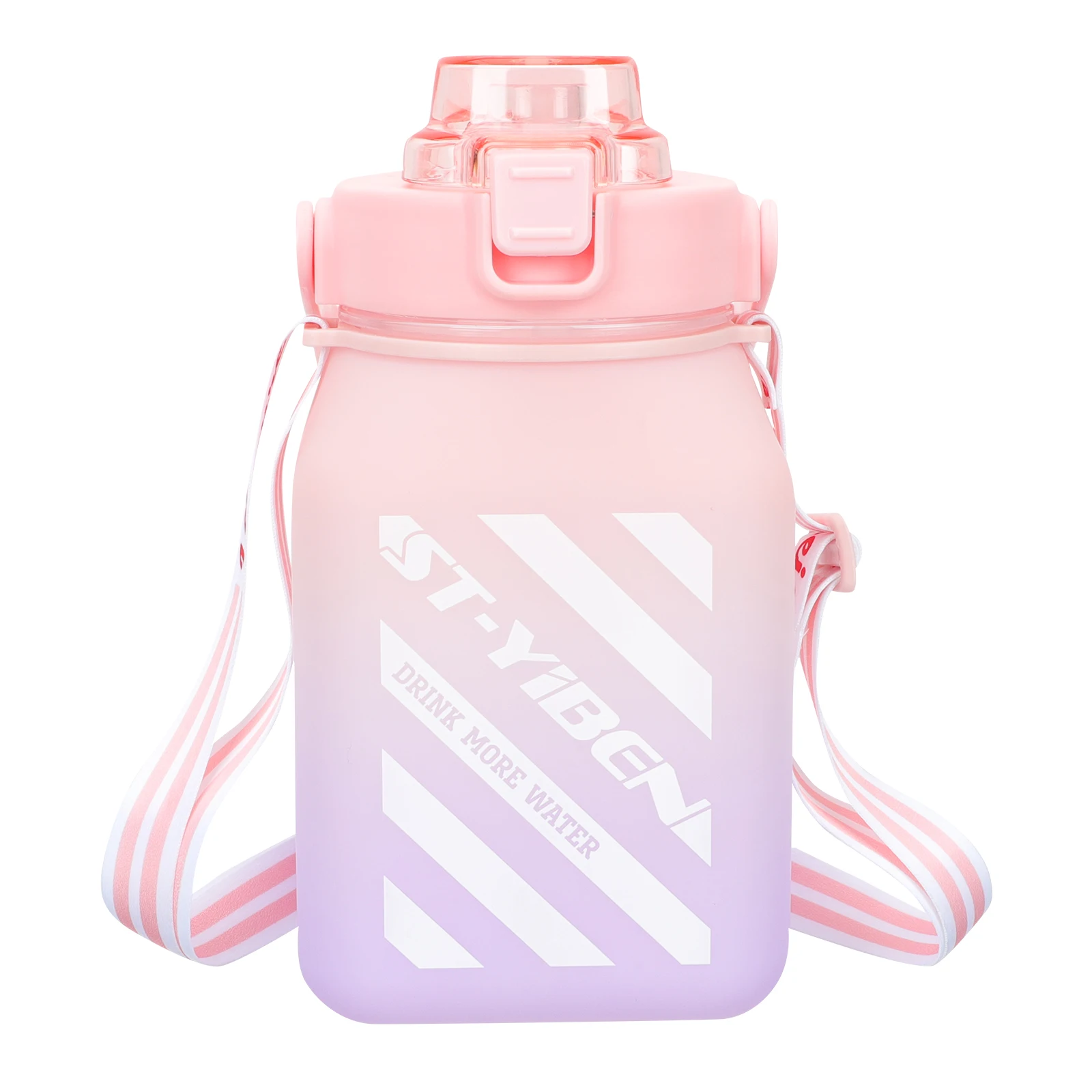 

64Oz Large Capacity Sports Water Bottle Big Belly Straw Drinking Container Bpa-Free Gym Office Travel Water Carrier For
