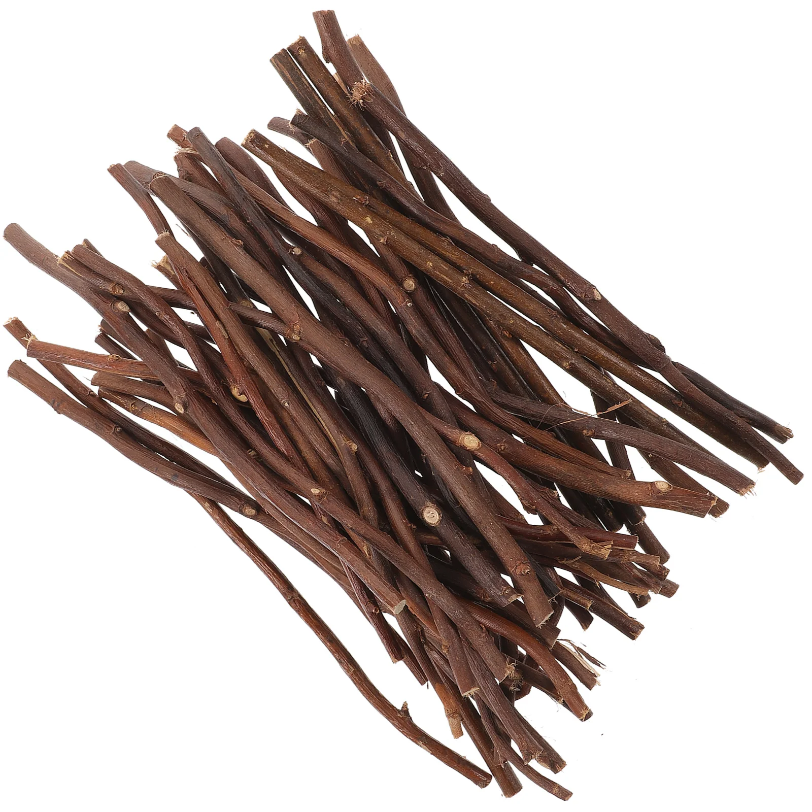 

50 Pcs Branch Material Dowel Square Sticks Log Rod Wood Twigs Natural DIY Crafts Manual Child