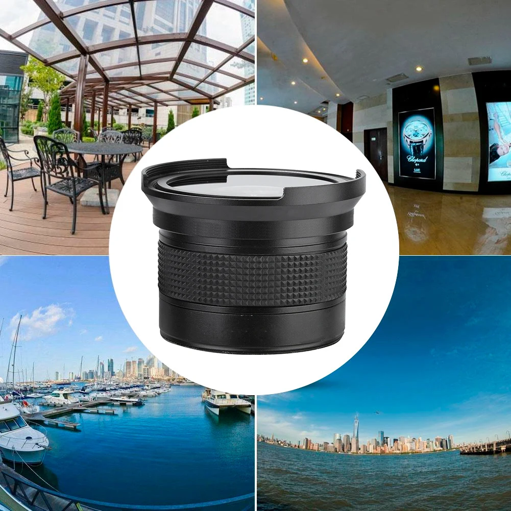 58MM 0.35X Fisheye Super Wide Angle Lens for SLR DSLR Camera Black 58MM Fisheye Lens Camera Fisheye Lens Fisheye Wide Angle Lens