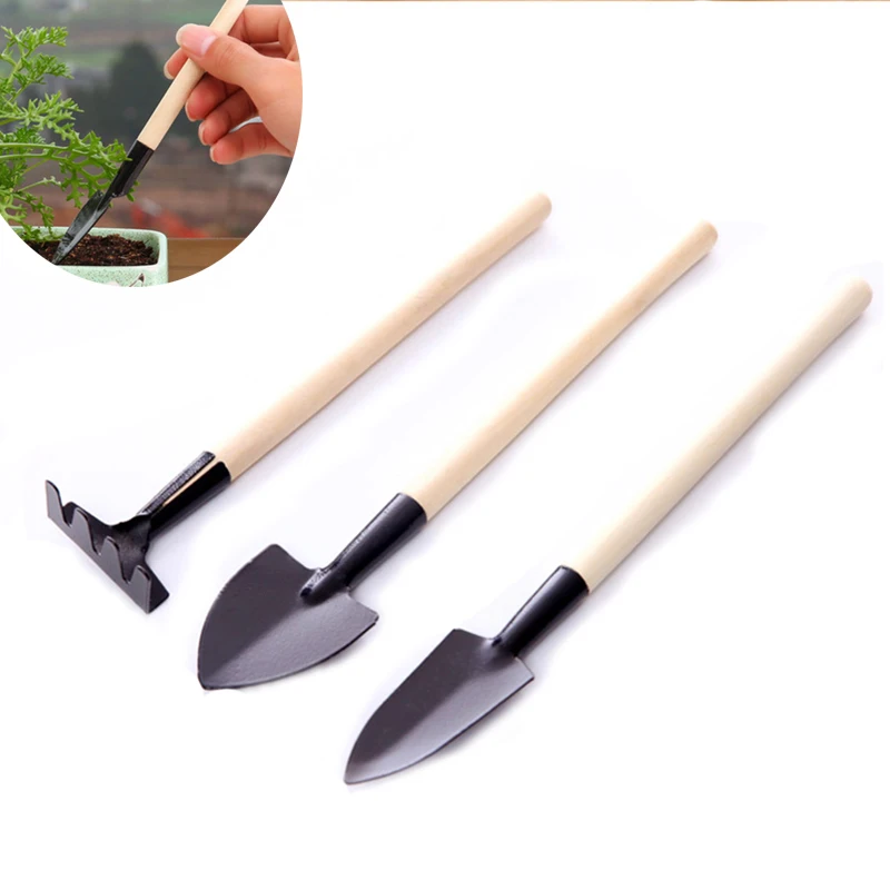 

Garden Tools Mini Three-piece Set of Small Shovel Rake Shovel Planting Tools