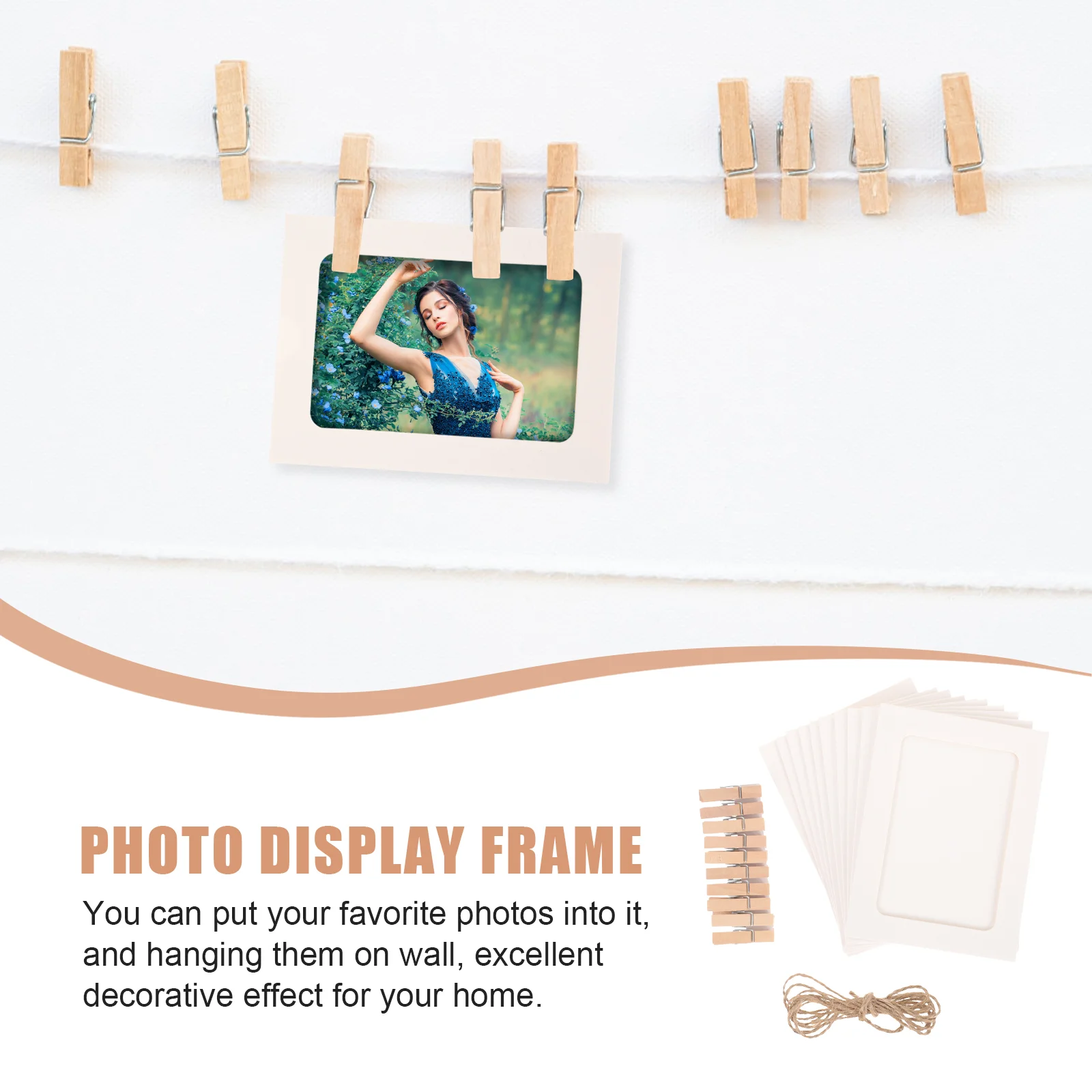 20 Pcs Photo Frame Jam Cardboard Picture Frames Wall Collage Paper Display White