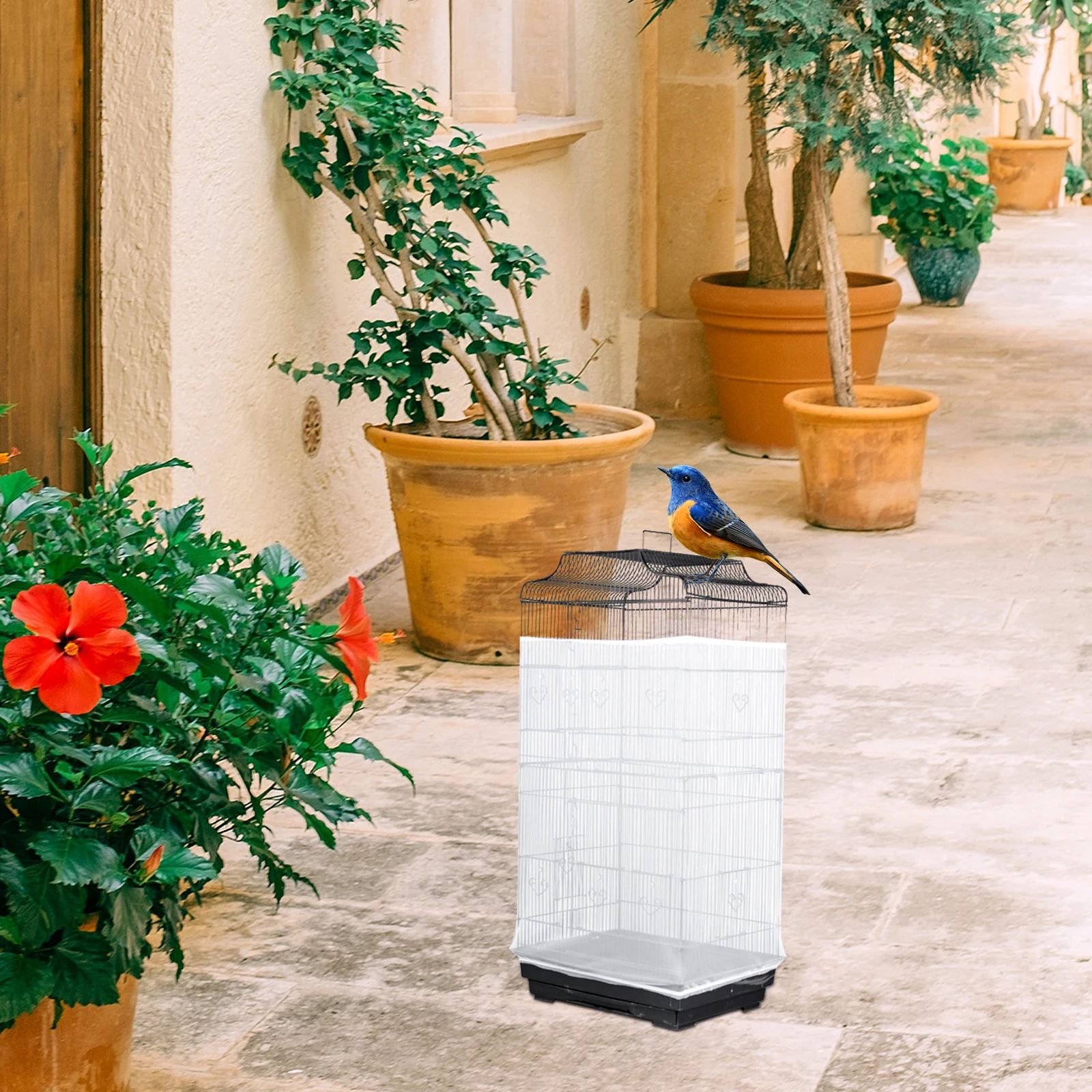 

1pc Birds Mesh Birds Parrot Air Circulation Parrot Bird Mesh Bird Cage Protective Cover Cage Cover For Home Gift Use