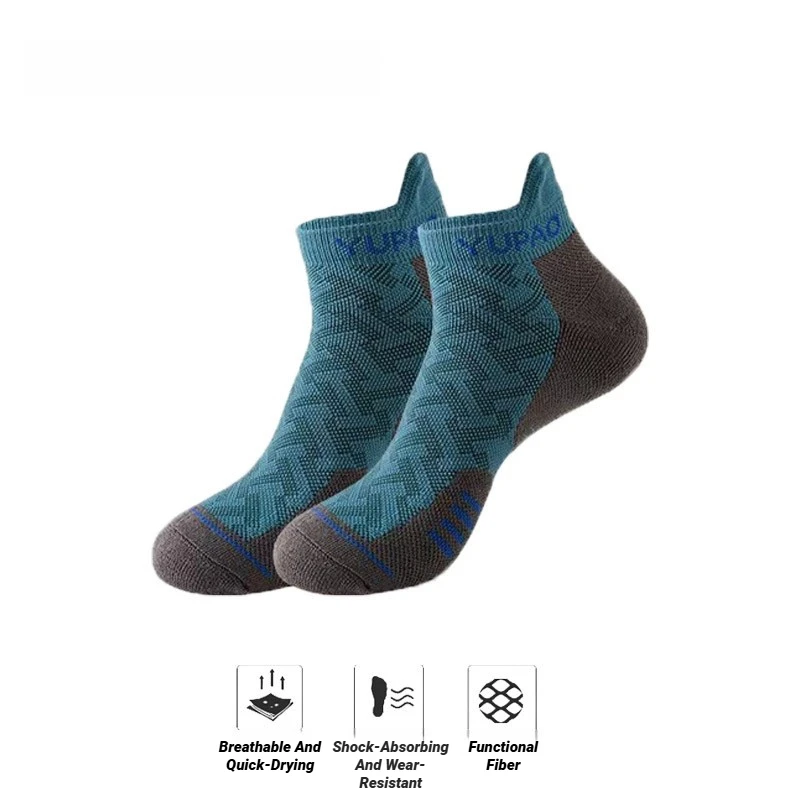 New Men's Professional Sports Short Socks Thick Towel Quick Dry Wicks Fitness Running Ankle Man Gift Breathable Marathon Gym view 2