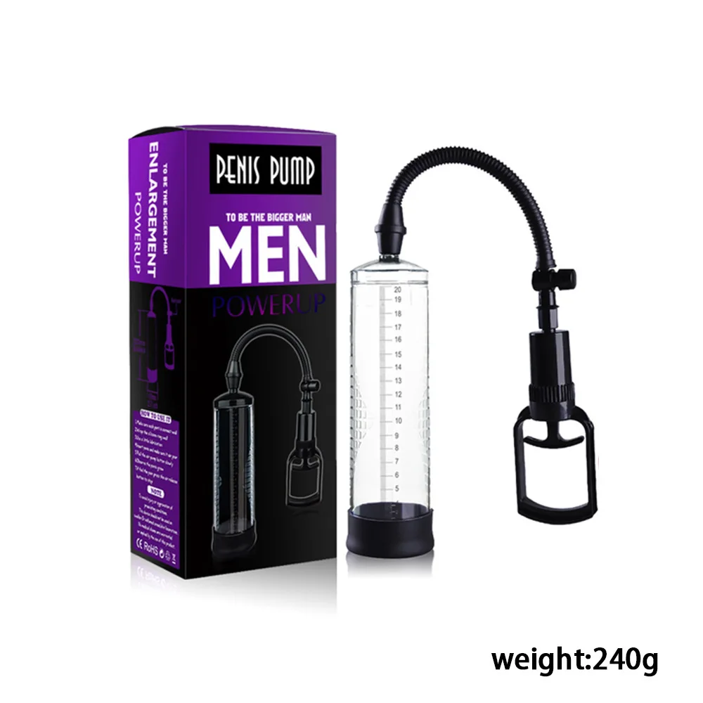 Male Penis Pump Manual Penis Enlarger Enhancement Erection SexToys For Man Vacuum Pump Big Dick Trainer Male Lasting Masturbator