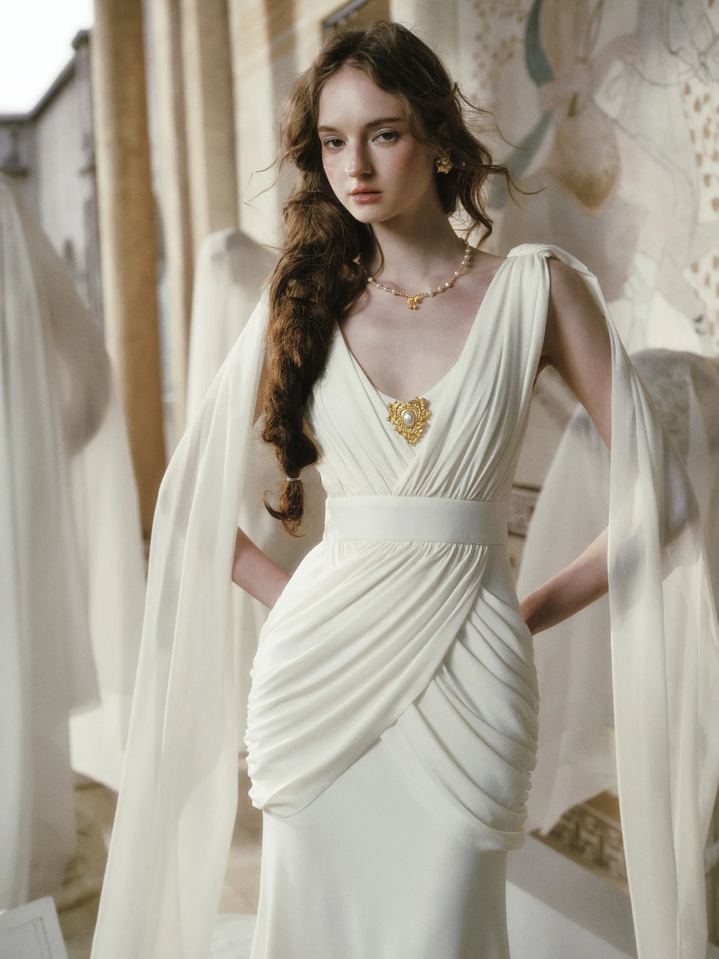 grecian prom dresses Grecian Style 2012 Prom Dress 17120 with Side Drapes