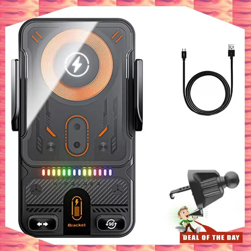 24-Hour Delivery Wireless Car Phone Holder 15W Wireless Fast Charging Infrared Induction Phone Stand Universal Transparent For I