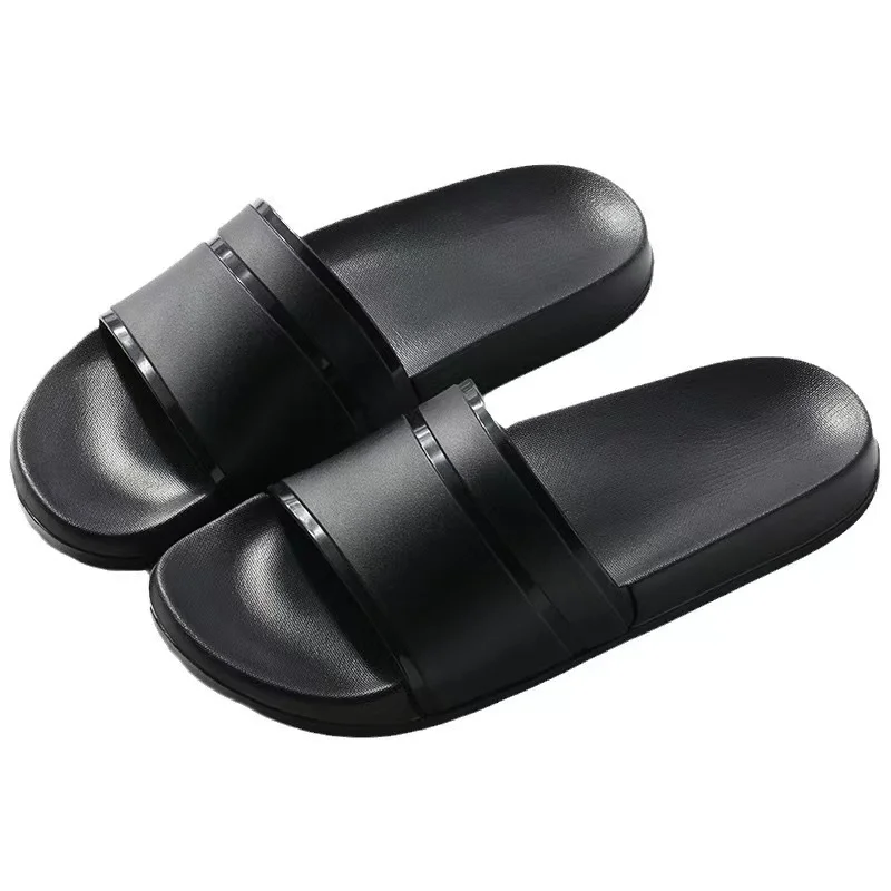 Large size slippers for men in hotels and guesthouses. Summer indoor minimalism, stay at home, take a shower in the bathroom, an