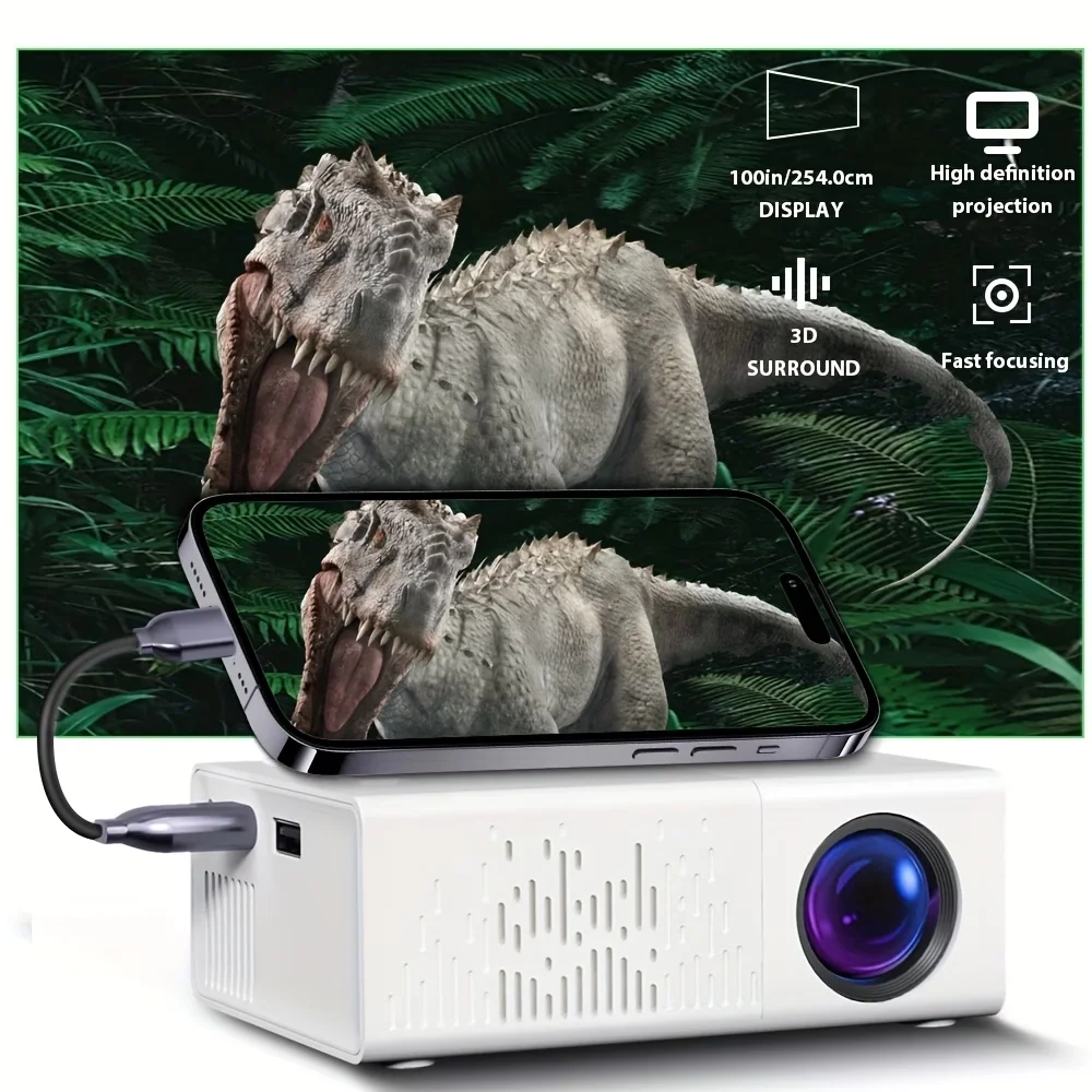 Projetor YG300 Home 4K HD, ade - Home Cinema Entertainment avaliação e preço